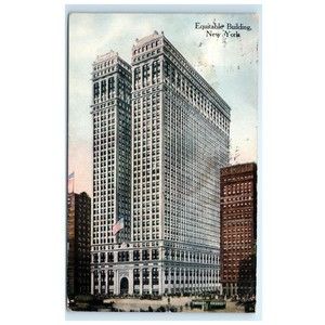 Vintage Postcard Manhattan New‎ York City NY Equitable Building Posted 1913